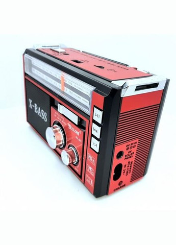 Радіоприймач багатофункціональний портативний з ліхтариком LED USB AUX RX-381 радіо FM/AM/SW Червоний Golon (306716512)