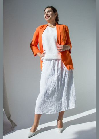 Оранжевый женский жакет удлиненный женский 211 креп оранжевый Актуаль - демисезонный