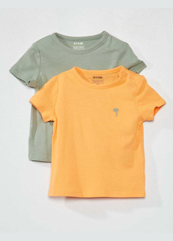 М'ятна футболка,м'ятний-помаранчевий, Kiabi