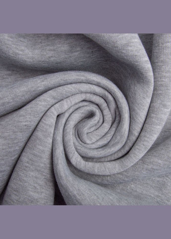 Ткань трикотаж трехнить, 310 гр/м2, 180 см св.серый/меланж IDEIA (307908840)