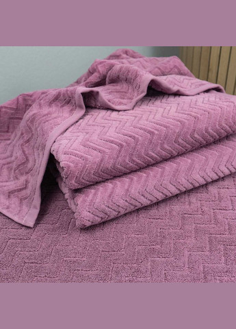 GM Textile полотенце махровое 50x90см премиум качества жаккардовое с велюром 550г/м2 () фиолетовый производство -