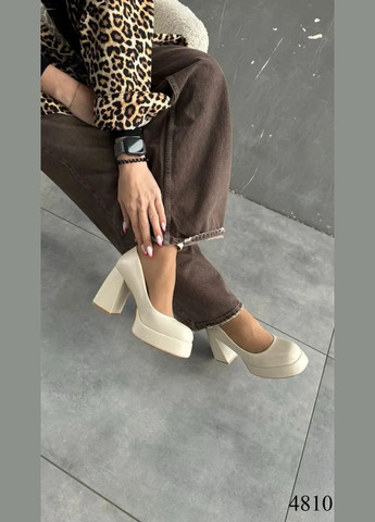 Loretta Нарядные бежевые туфли на каблуке и платформе, бежевые туфли, бежевые туфельки, праздничные туфли каблуки код 4810 бежевый з искусственная кожа, китай — демисезон (340244863)