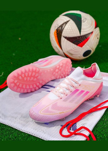 Розовые футбольные сороконожки No Brand без шнурков
