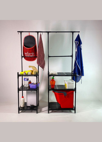 Полка-стеллаж в ванную комнату Bona Part 1 - 3х ярусная этажерка с полочками для мелких вещей Metaplant (346535022)