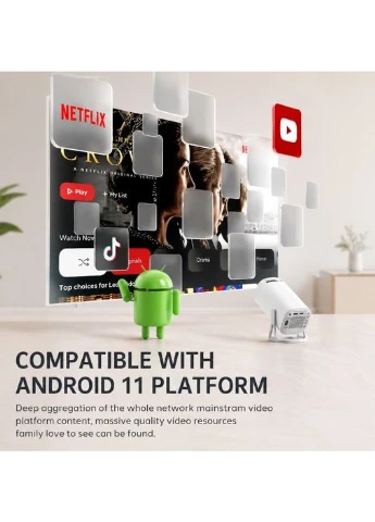 Проектор Hongtop S40 Pro 4K Android 11 WiFi Bluetooth Smart TV домашний кинотеатр Magcubic (392961184)