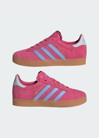 Розовые всесезонные кроссовки gazelle adidas