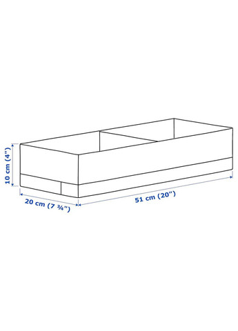Ящик з відділеннями ІКЕА STUK 20х51х10 см (60474430) IKEA (278405746)