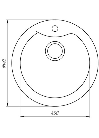 Гранітна мийка ORTA металiк 485ммА0001 Globus (300168456)