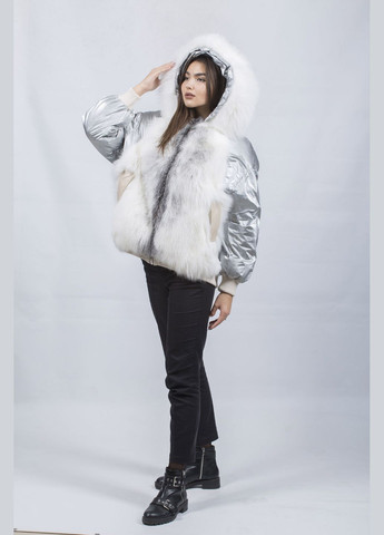 Сірий зимній Пуховик No Brand