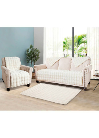 Накидка для мягкой мебели меховая Кремовый Love You (365723128)