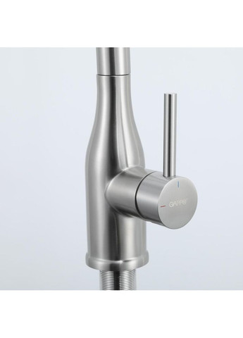 Змішувач для кухні G4098-15 з гнучким виливом, нерж. сталь, сатин GAPPO (373267164)