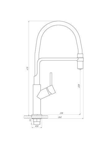 Смеситель для кухни DENVER Flex GDF-32-10-01 Globus Lux (335040357)