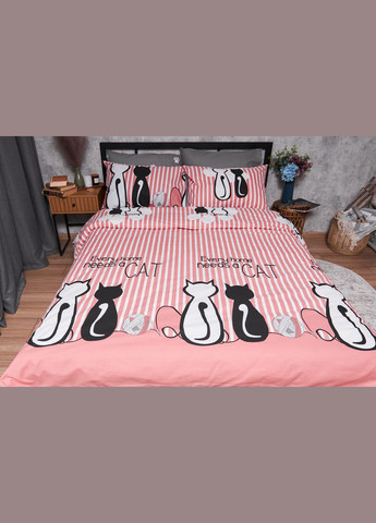 Комплект постельного белья Бязь Gold Люкс двуспальный 175х210 наволочки 2х50х70 (MS-820003226) Moon&Star Cat (288043233)