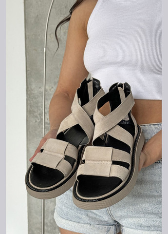 Актуальні універсалні жіночі замшеві сандалі InFashion босоніжки (294086292)