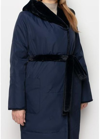 Шуба из эко меха 1100M-C Сапфир/Сапфир SAM XL Samange (367582223)