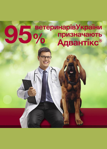 Краплі Адвантикс проти заражень екост паразитами для собак 1025 кг 4 піпетки (4007221037293/4007221047247) Bayer (279571411)