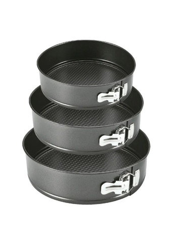 Набор форм для выпекания разъемные 3 шт UN-1702, металическая форма для выпечки набор Unique (364664064)