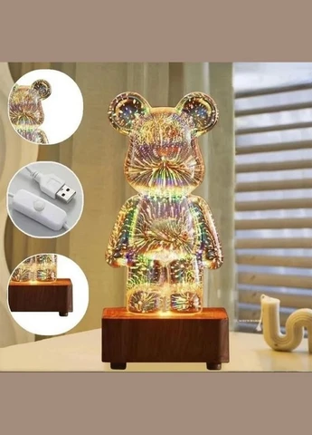 LED Нічник від USB Кришталевий Ведмедик Bearbicks 8 кольорів No Brand (303776775)