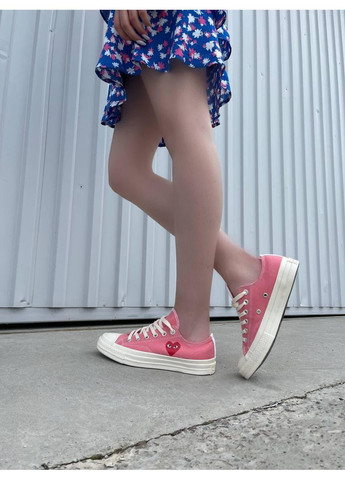 Розовые демисезонные кеды мужские converse cdg low pink конверс No Brand