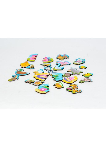 Дерев'яний магнітний пазл "Тваринки" Puz-22930, 35 елементів No Brand (330602484)