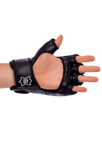 Перчатки для смешанных единоборств MMA кожаные (р-р, ) (5020_Черный_M) Boxer (354702821)