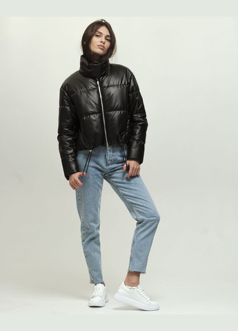 Чорна демісезонна куртка бомбер жіноча Kattaleya