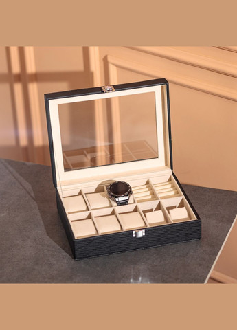 Шкатулка для украшений из эко кожи с зеркалом органайзер для ювелирных изделий HP-5-6B Yiwu (353502581)