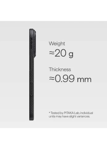 Карбоновый чехол Ultra-Slim Case /Grey Twill для (KI1701BPM) Pitaka iPhone 17 Pro Max (362732108)