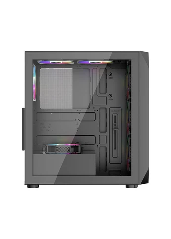 Корпус AY7-BK-4F1 Black без БП 1STPLAYER (342331356)