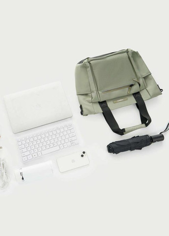 Жіноча сумка текстильна із зовнішніми кишенями та плечовим ременем хакі Ravenna (003469) Bagland (321110992)