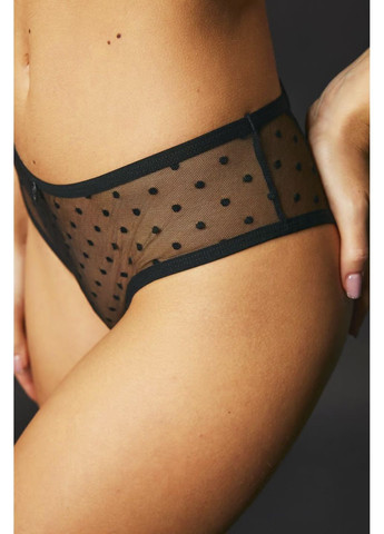 Черный демисезонный трусики с интимным вырезом nuites otwarte Obsessive