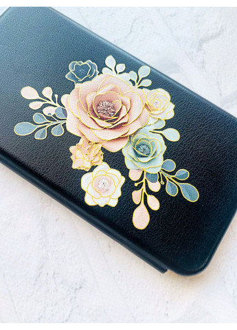 Чехол-книжка с рисунком для Xiaomi Redmi Note 13 Pro 5G Чёрный:: Розы (принт 275) Creative (355388542)