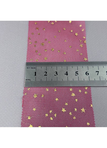 Фатин у рулонах 6 см, моток 22 м - червоний з золотими зірками Plus-plus (354793554)