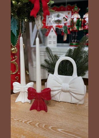 Подсвечник (свеча 23мм) керамический Бант 11*5. 2*10см Deco (341484061)