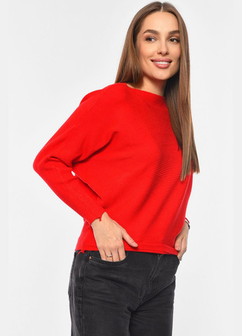 Червоний демісезонний светр жіночий червоного кольору пуловер Let's Shop