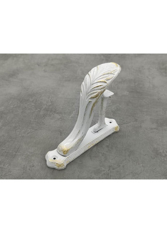 Карниз Куля гладка штанга одинарний ретро 25 мм 200 см Біле золото Quadrum (352778364)