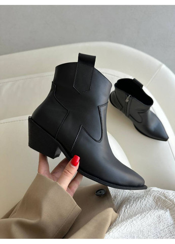 Черные демисезонная стильные женские ботильоны No Brand