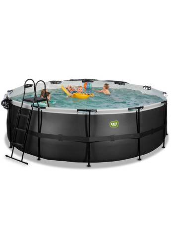 Бассейн каркасный EXIT круглый с куполом 427 х 122 см с отделкой под кожу + тепловой насос Exit Toys (329444275)