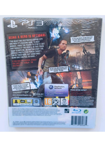 Infamous 2 Special Edition + картонный 3D футляр, английская версия - диск для PlayStation 3 Sony (370777109)