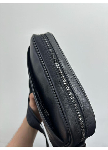Сумка чоловіча Charles Camera Crossbody Messenger Bag Smooth Skin Black No Brand (355343423)