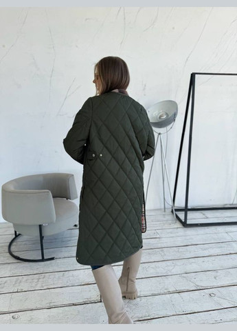 Оливкове (хакі) демісезонне Пальто демісезонне подовжене ''Оскар'' однобортне Mirage