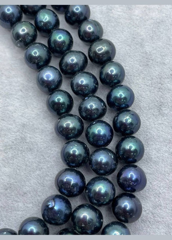 Перли на нитці без замка 8,5-9 мм 40 см Чорний 9655 No Brand (311686499)