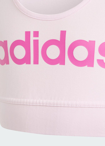 Розовый бра essentials linear logo cotton adidas