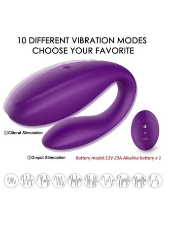 Смарт-вібратор для пар із бездротовим керуванням, 10 режимів No Brand (326603154)