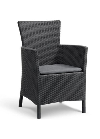 Комплект садових меблів Iowa Balcony (Luzon Flat) 2 крісла + 1 стіл графіт 223929 Keter (317303107)