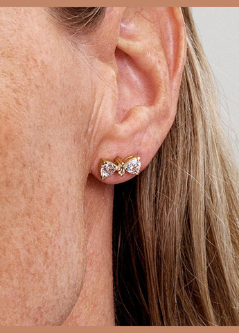 Срібні сережки Блискучий бант No Brand (334305733)