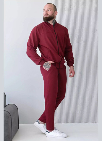 Бордовые кэжуал демисезонные прямые брюки TOTALFIT