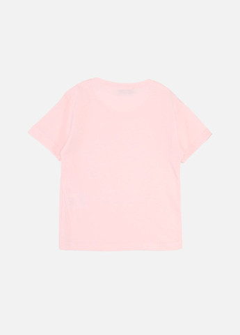 Светло-розовая летняя футболка с коротким рукавом для девочки цвет светло-розовый цб-00277062 No Brand