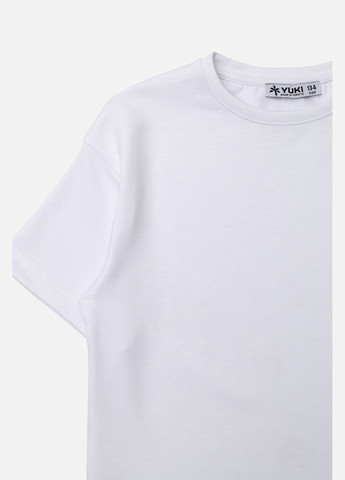 Белая демисезонная футболка с коротким рукавом для девочки цвет белый цб-00267435 Yuki