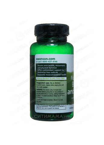 Босвеллия с куркумином, Boswellia and Curcumin, 60 капсул Swanson (364312240)
